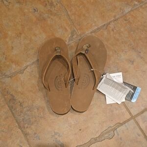 Rainbow Sandals Tan Flip Flops